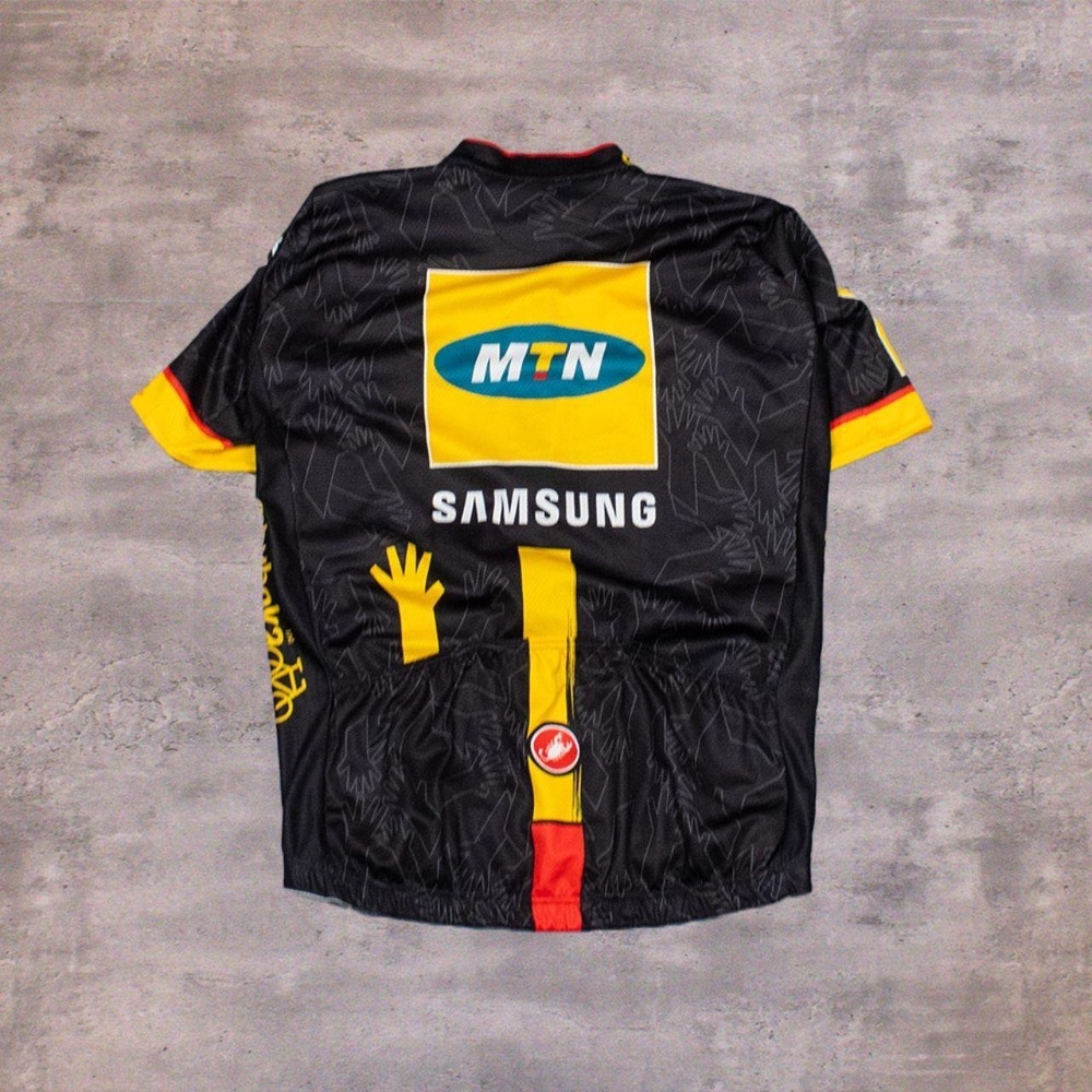 Castelli Samsung AOP cycling jersey featuring a bold AOP performance jersey